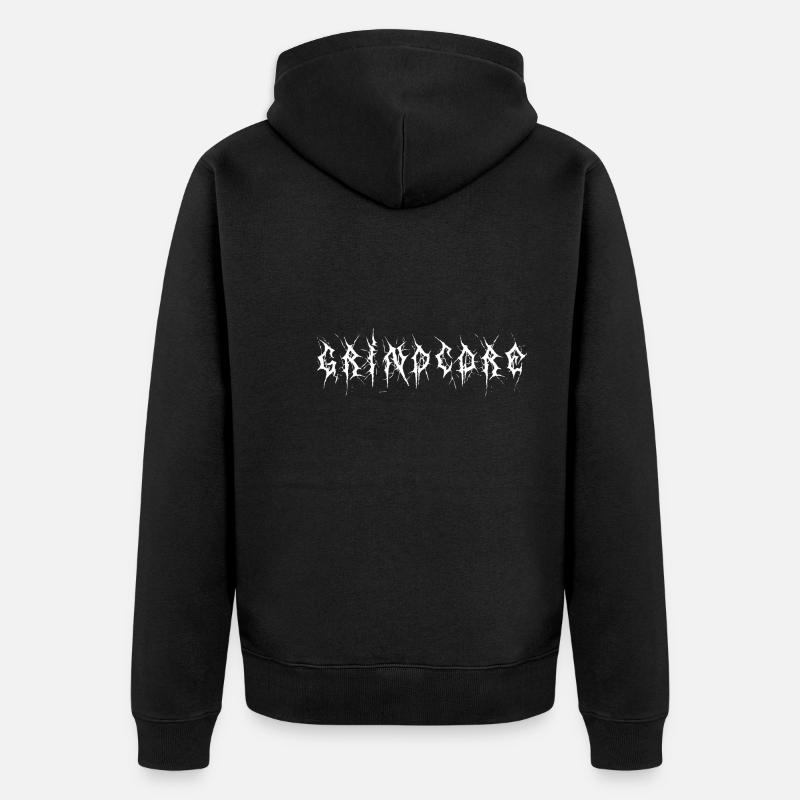 Grindcore - Unisex Premium Bio Zip Hoodie - Schwarz