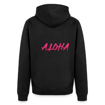 Aloha - Veste à capuche bio Premium Unisexe - noir - Dos - Nico (187cm)