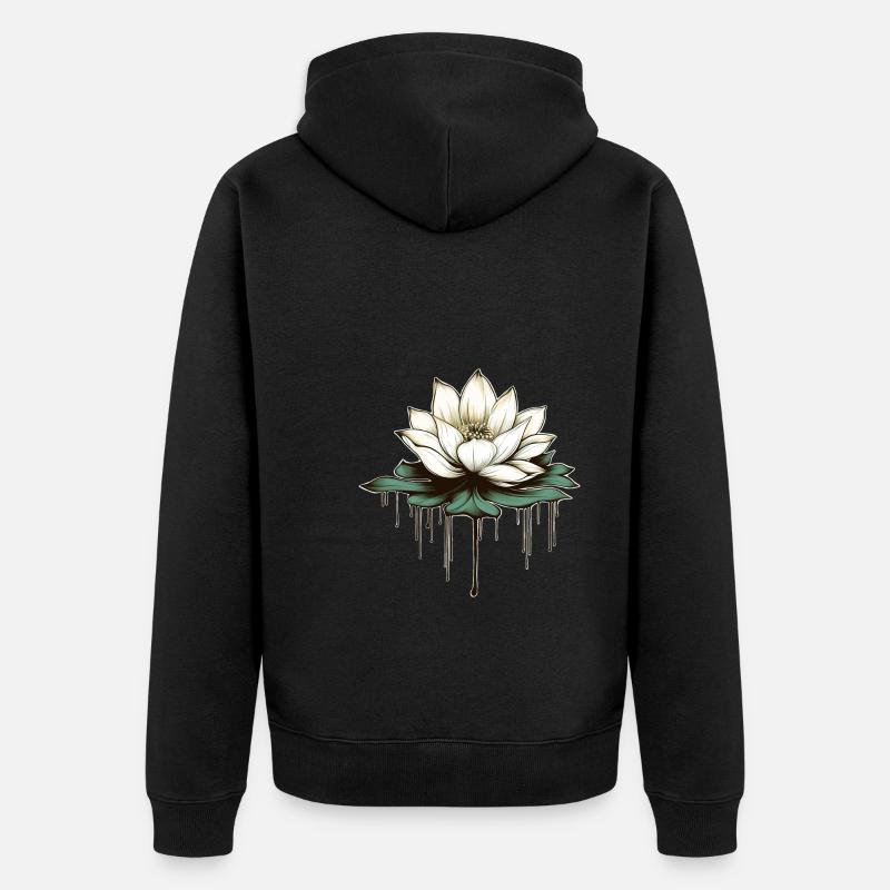 Fleur de lotus - Veste à capuche bio Premium Unisexe - noir