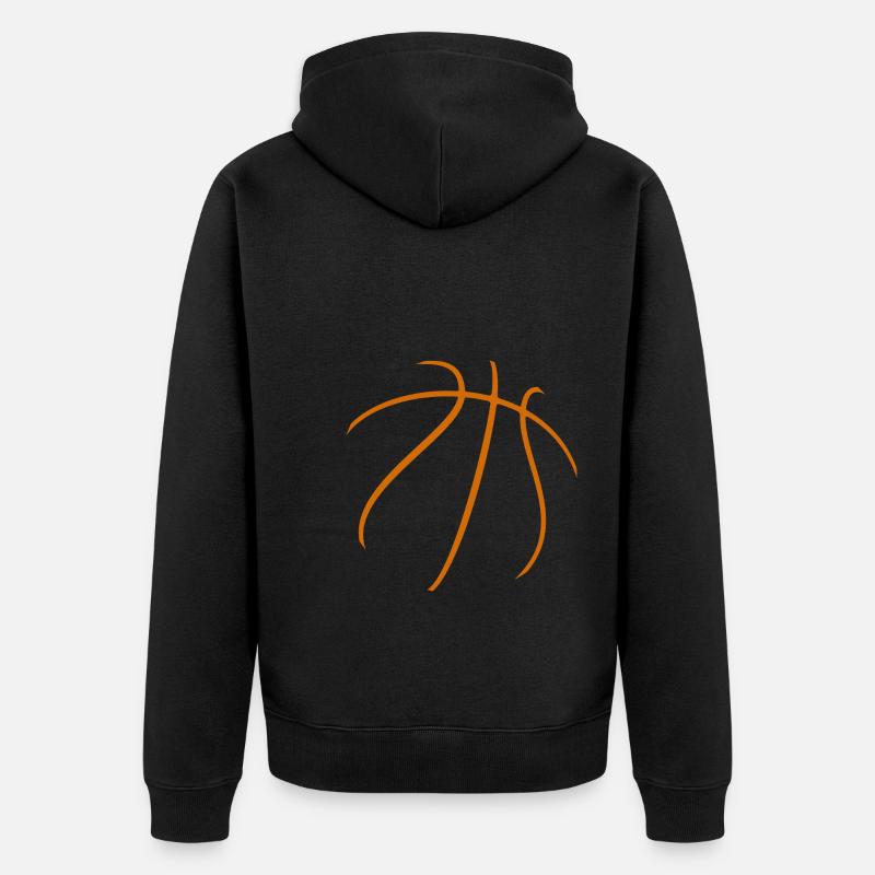 Œuvre d’art de basket-ball - Veste à capuche bio Premium Unisexe - noir
