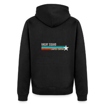 Vacay Squad Family Holidays - Unisex Premium Organic Zip Hoodie - black - Back - Nico (187cm)