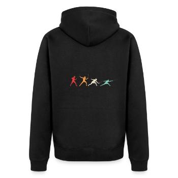 Escrime - Veste à capuche bio Premium Unisexe - noir - Dos - Nico (187cm)