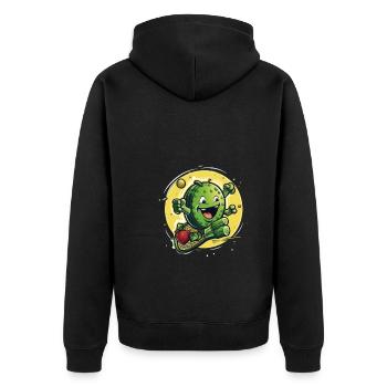 Pickleball Picklepaddle Pickle Sport - Unisex Premium Organic Zip Hoodie - black - Back - Nico (187cm)