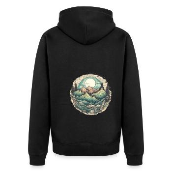 Nature Aventure Randonnée Camping Design - Veste à capuche bio Premium Unisexe - noir - Dos - Nico (187cm)