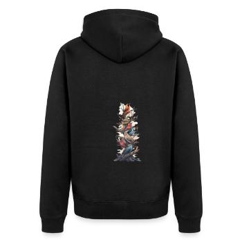 Bird Watching Bird Watchers Birds - Unisex Premium Organic Zip Hoodie - black - Back - Nico (187cm)
