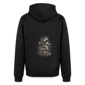 Bird Watching Bird Watchers Birds - Unisex Premium Organic Zip Hoodie - black - Back - Nico (187cm)