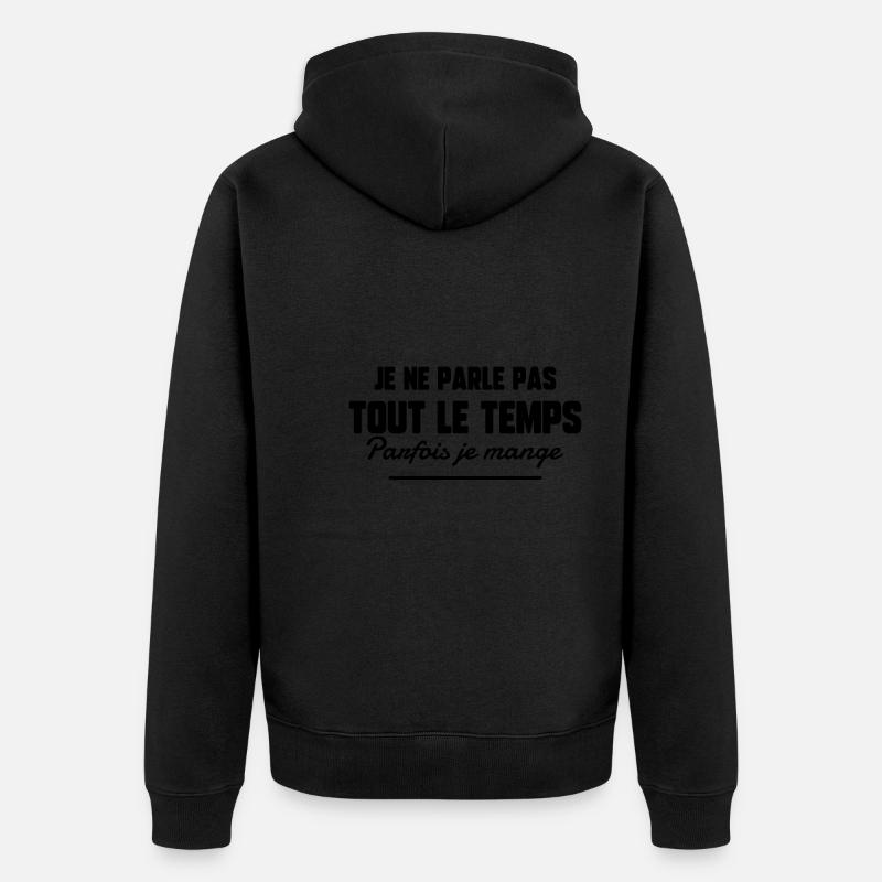 Bavard ou bavarde - Veste à capuche bio Premium Unisexe - noir