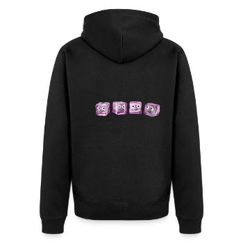 Glace,Glaçon,dés,Famille,Bande dessinée - Veste à capuche bio Premium Unisexe - noir - Dos - Nico (187cm)