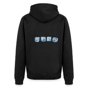 Glace,Glaçon,dés,Famille,Bande dessinée - Veste à capuche bio Premium Unisexe - noir - Dos - Nico (187cm)