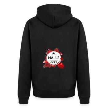 Malle 2025 Coloré - Veste à capuche bio Premium Unisexe - noir - Dos - Nico (187cm)