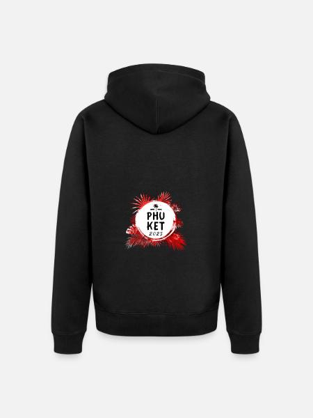 Phuket 2025 Bunt - Unisex Premium Bio Zip Hoodie - Schwarz