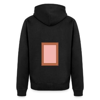 Frame Picture Frame Icon - Unisex Premium Organic Zip Hoodie - black - Back - Nico (187cm)