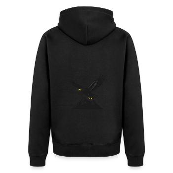 Majesty of the Skies: The World of Eagles - Unisex Premium Organic Zip Hoodie - black - Back - Nico (187cm)