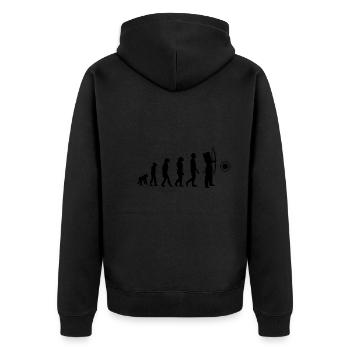 Tir à l’arc évolution - Veste à capuche bio Premium Unisexe - noir - Dos - Nico (187cm)