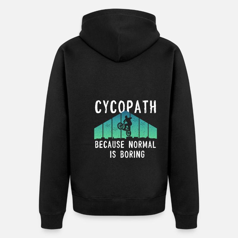 Cycopath - Unisex Premium Organic Zip Hoodie - black