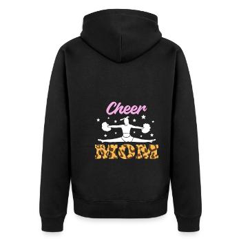 Cheerleading Cheer Mom - Unisex Premium Bio Zip Hoodie - Schwarz - Hinten - Nico (187cm)