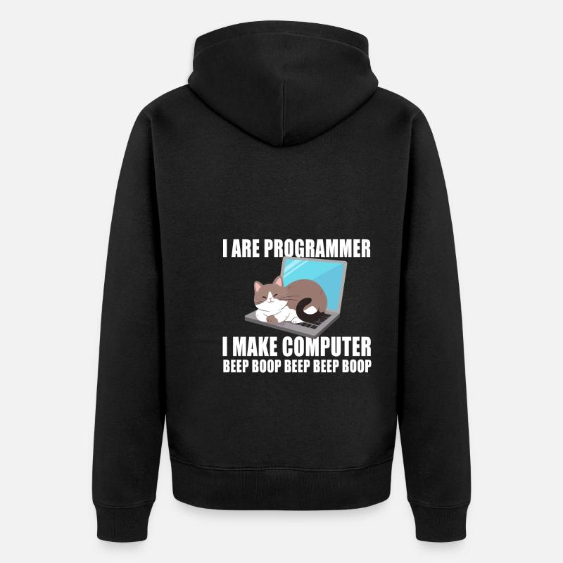 Je suis programmeur - Veste à capuche bio Premium Unisexe - noir