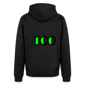 100 ANS. 100e ANNIVERSAIRE. ANNIVERSAIRE 100 ANS - Veste à capuche bio Premium Unisexe - noir - Dos - Nico (187cm)