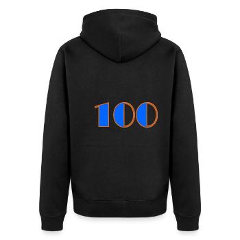 100. 100 YEARS. 100th ANNIVERSARY. BIRTHDAY 100 - Unisex Premium Organic Zip Hoodie - black - Back - Nico (187cm)
