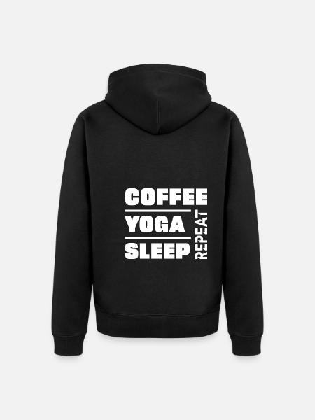 Yoga - Unisex Premium Organic Zip Hoodie - black