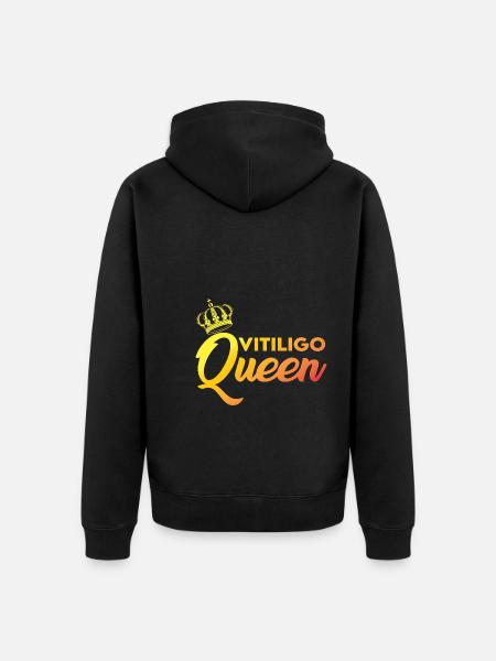 Vitiligo Queen - Unisex Premium Bio Zip Hoodie - Schwarz