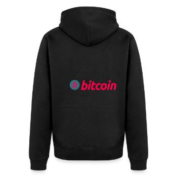Bitcoin - Veste à capuche bio Premium Unisexe - noir - Dos - Nico (187cm)