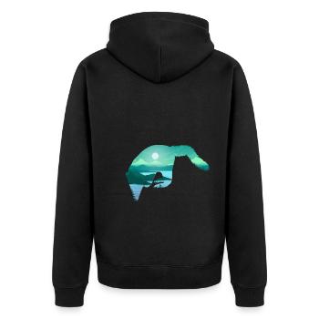 Coati - Veste à capuche bio Premium Unisexe - noir - Dos - Nico (187cm)