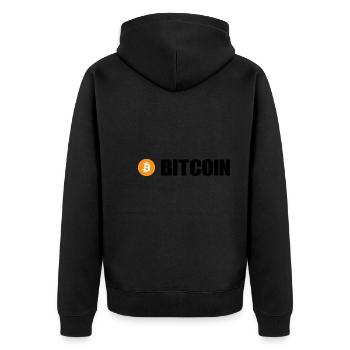Bitcoin - Veste à capuche bio Premium Unisexe - noir - Dos - Nico (187cm)