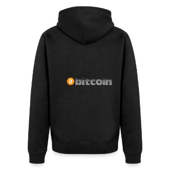 Bitcoin - Veste à capuche bio Premium Unisexe - noir - Dos - Nico (187cm)