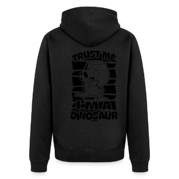 Croyez-moi, je suis un dinosaure - Veste à capuche bio Premium Unisexe - noir - Dos - Nico (187cm)