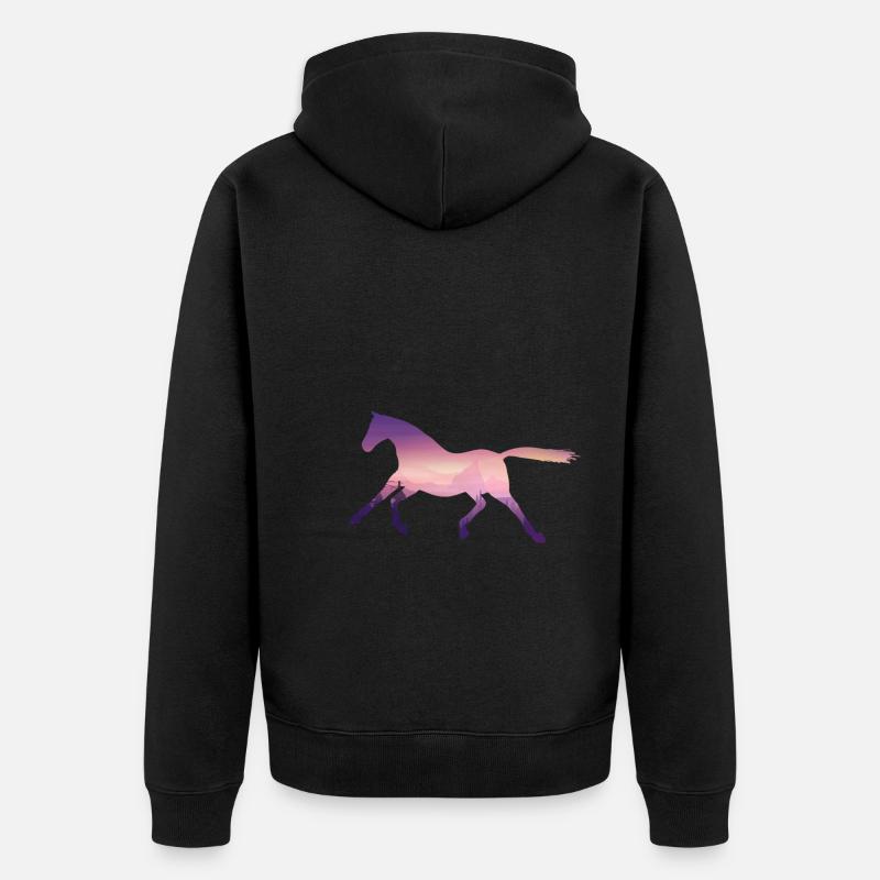 Cheval - Veste à capuche bio Premium Unisexe - noir