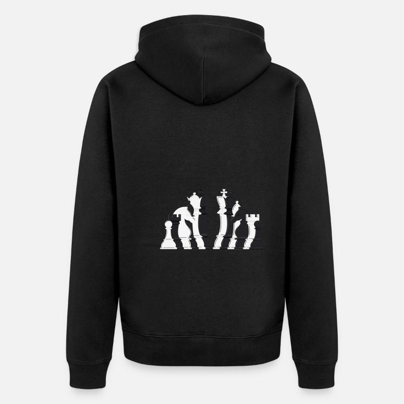Pièces d’échecs - Veste à capuche bio Premium Unisexe - noir