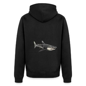 Requin-baleine - Veste à capuche bio Premium Unisexe - noir - Dos - Nico (187cm)