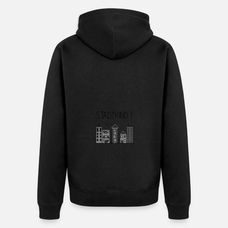 Stadtkind - Unisex Premium Bio Zip Hoodie - Schwarz