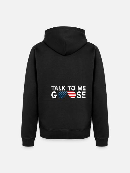 Talk to me goose - Unisex Premium Organic Zip Hoodie - black