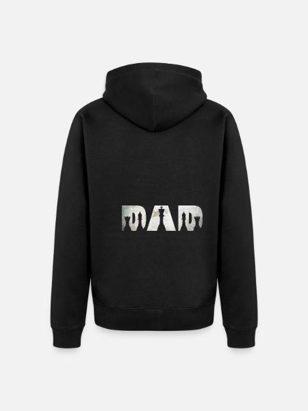 Chess dad - Unisex Premium Organic Zip Hoodie - black