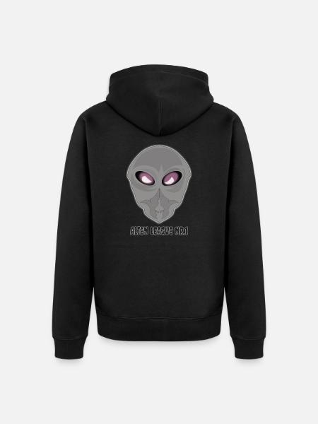 Alien Leaque Nr.1 - Unisex Premium Bio Zip Hoodie - Schwarz