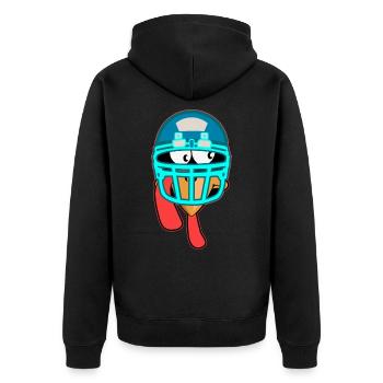 Turquie avec casque de football américain Thanksgiving - Veste à capuche bio Premium Unisexe - noir - Dos - Nico (187cm)