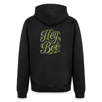 Hey Boo - Veste à capuche bio Premium Unisexe - noir - Dos - Nico (187cm)
