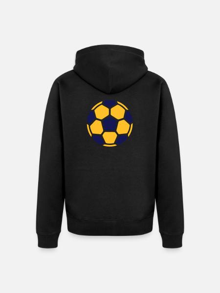 Fußball - Unisex Premium Bio Zip Hoodie - Schwarz