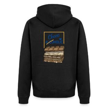 ChocolatHoliker Chocolat Addiction - Veste à capuche bio Premium Unisexe - noir - Dos - Nico (187cm)