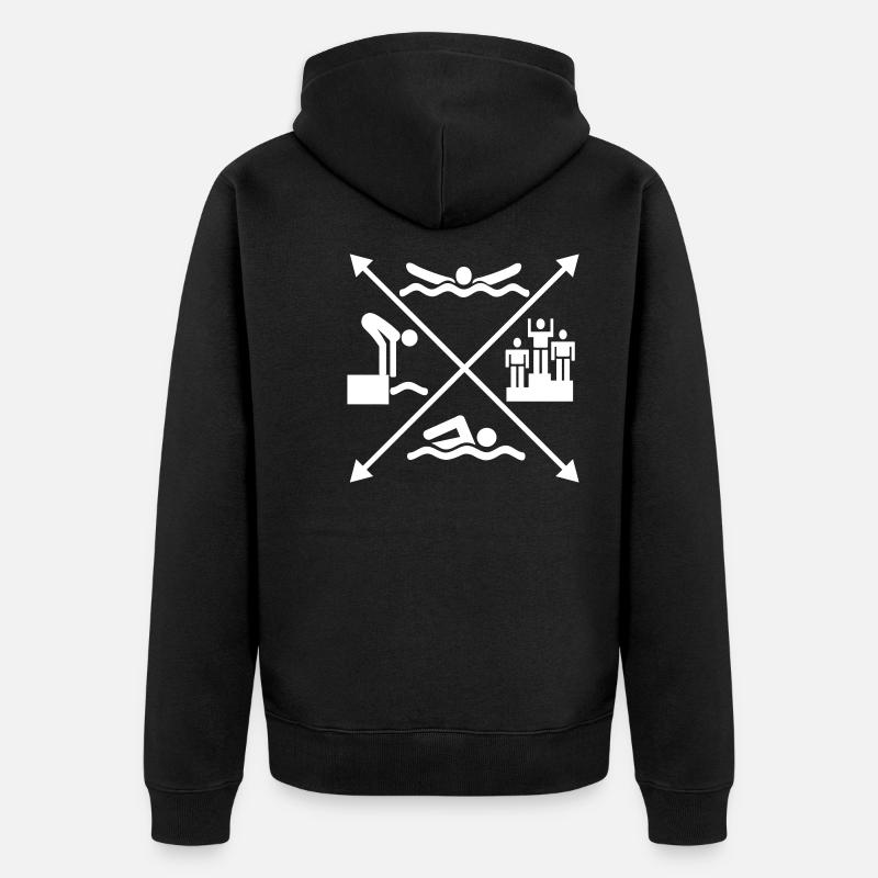 nager - Veste à capuche bio Premium Unisexe - noir