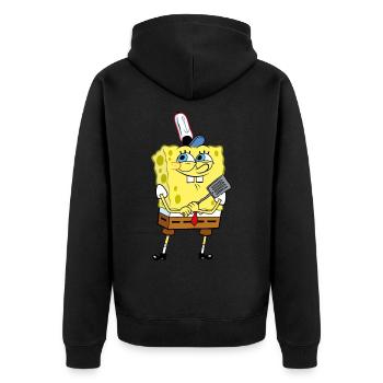 Bob l'Éponge Spongebob Cuire Des Burgers - Veste à capuche bio Premium Unisexe - noir - Dos - Nico (187cm)