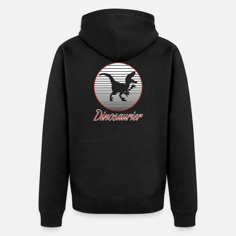 dinosaure - Veste à capuche bio Premium Unisexe - noir