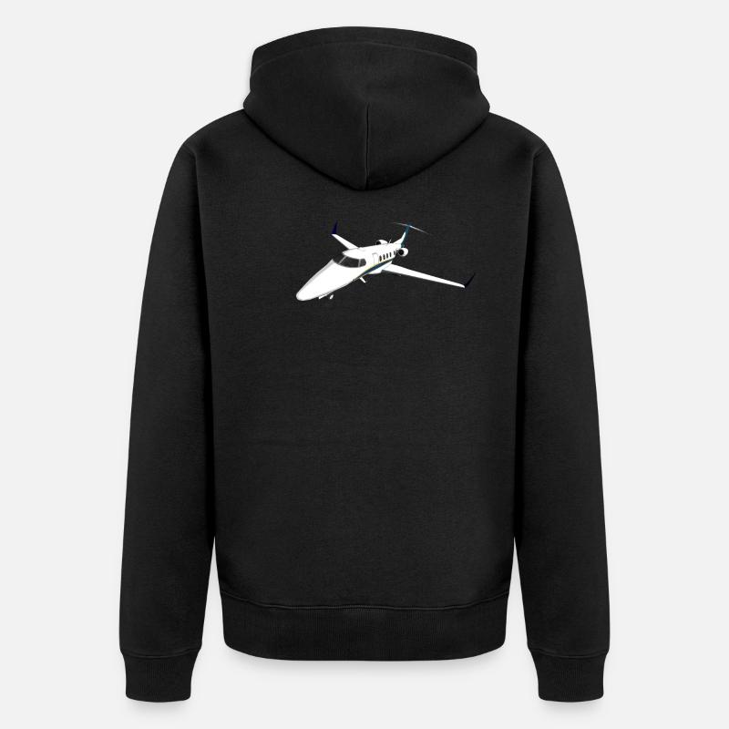 Jet privé Avion Jet Jet - Veste à capuche bio Premium Unisexe - noir
