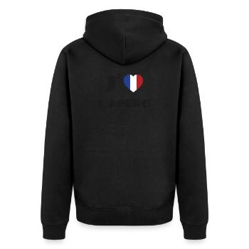 J'aime l'apéro - Veste à capuche bio Premium Unisexe - noir - Dos - Nico (187cm)
