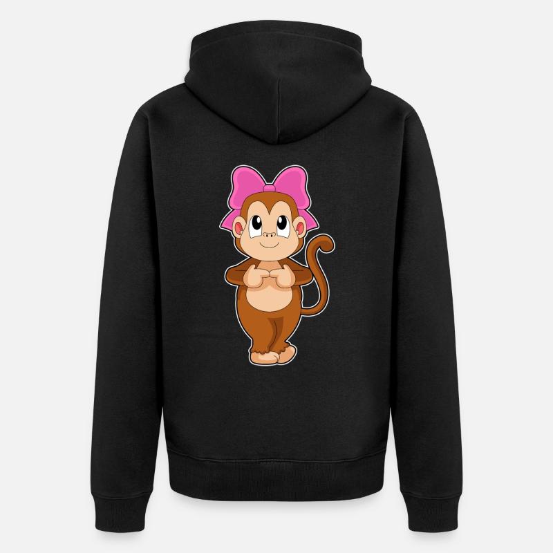 Arc de singe - Veste à capuche bio Premium Unisexe - noir