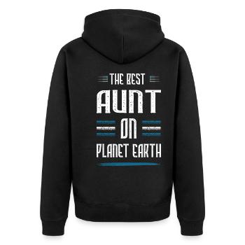 Meilleure tante disant - Veste à capuche bio Premium Unisexe - noir - Dos - Nico (187cm)
