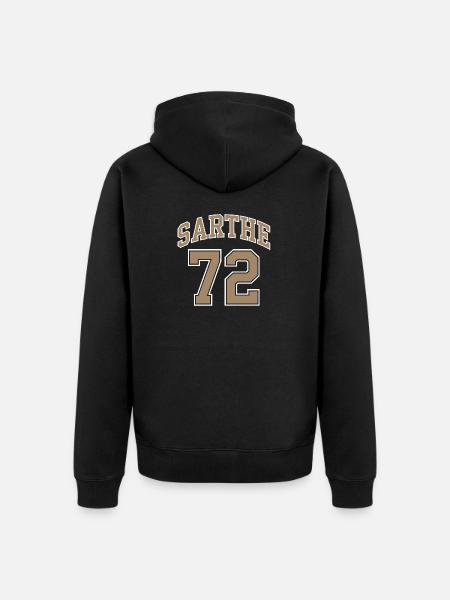 Sarthe 72 - Veste à capuche bio Premium Unisexe - noir