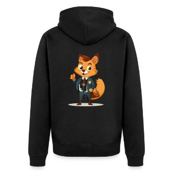 Banquier Écureuil - Veste à capuche bio Premium Unisexe - noir - Dos - Nico (187cm)
